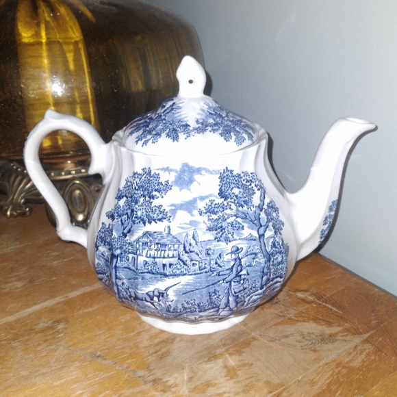 Vintage Other - Vintage The Hunt By Myott Ceramic Teapot Made In England Hand Engraved